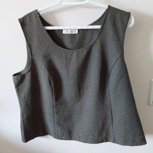 Grey Classy Crop Shirt
